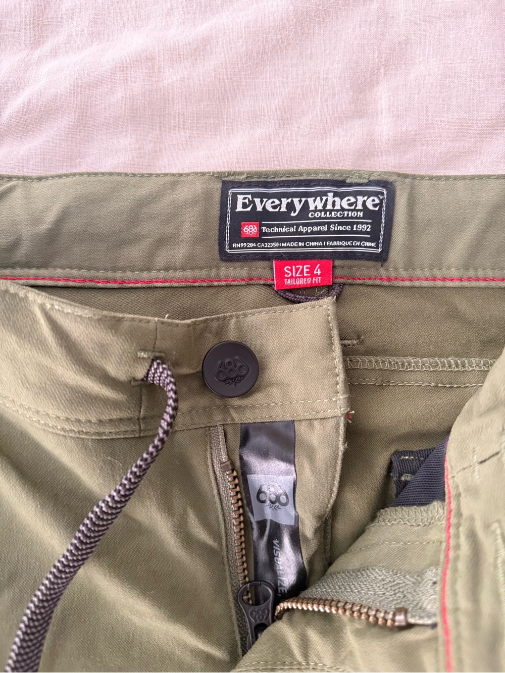 686 Everywhere Anything Cargo Pants - Olive Green - Size 4 / Small - Picture 6 of 6